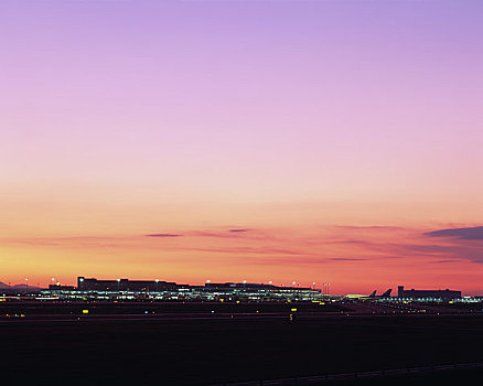 新,千岁,机场,晚间,风景