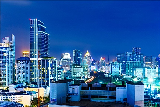 曼谷,天际线,夜晚