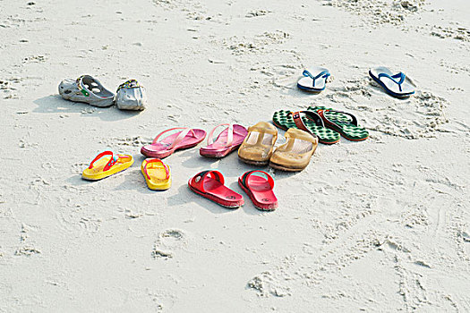鞋,海滩,苏梅岛,岛屿,泰国