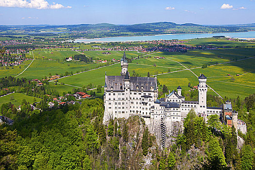 城堡,新天鹅堡,巴伐利亚,德国,欧洲