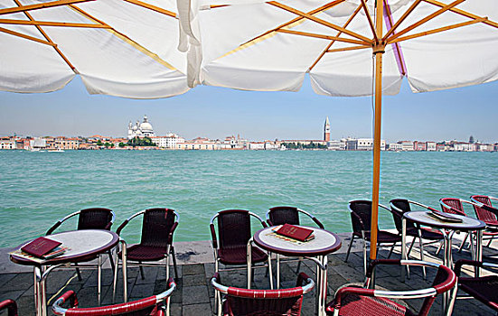 咖啡,水岸,威尼斯