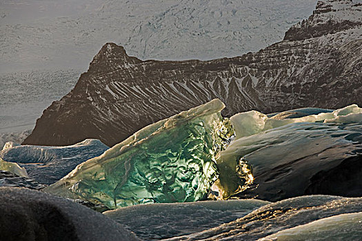 冰山,杰古沙龙湖,泻湖,冰岛