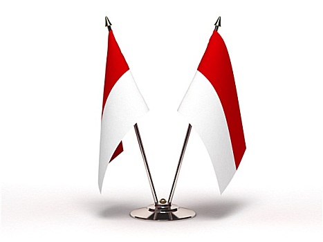 微型,旗帜,印度尼西亚,隔绝