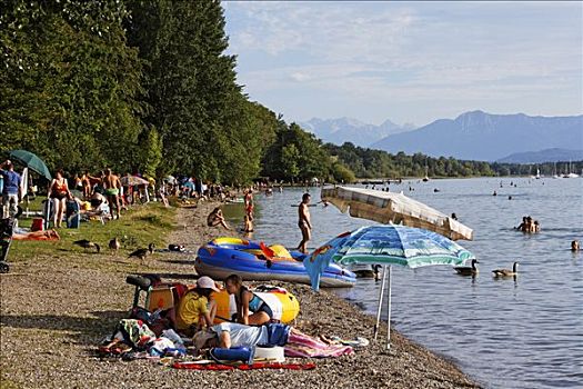 施塔恩贝格湖,上巴伐利亚,德国
