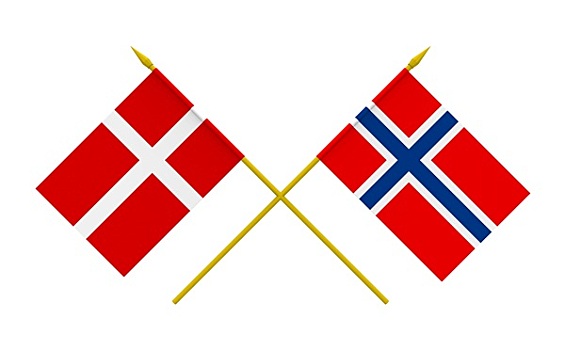 旗帜,丹麦,挪威