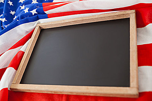 美国国旗,木桌子,特写