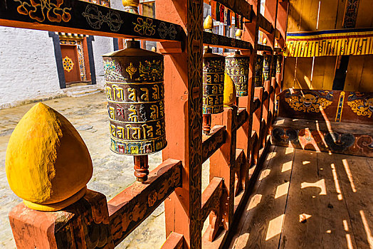 祈祷,寺院,要塞,宗派寺院,喜玛拉雅,区域,不丹,亚洲