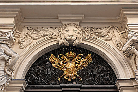 老市政厅,门口,建筑,早,18世纪,鹰,维也纳,奥地利,欧洲