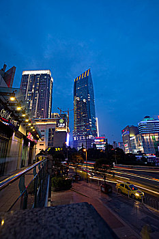重庆观音桥城市夜景,繁华都市