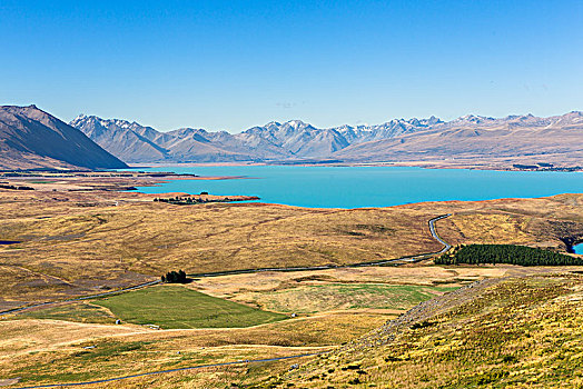 风景,攀升,特卡波湖,山脉,坎特伯雷地区,新西兰,大洋洲
