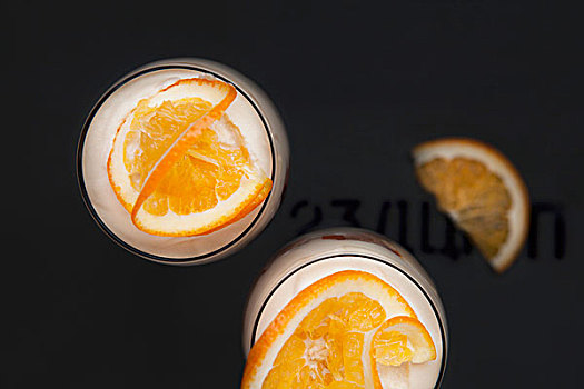 橙子,甜点,玻璃