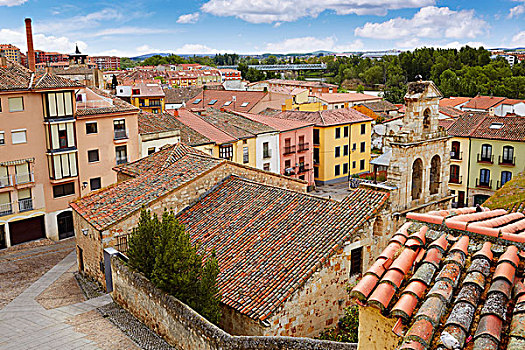 萨莫拉,俯拍,屋顶,西班牙