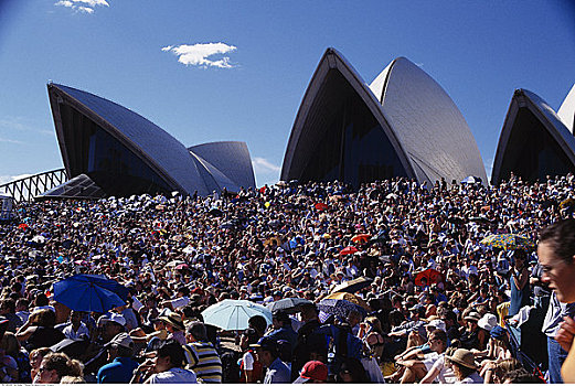 人群,悉尼歌剧院,悉尼,澳大利亚