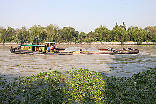 驳船,运河,老城,乌镇,浙江,中国