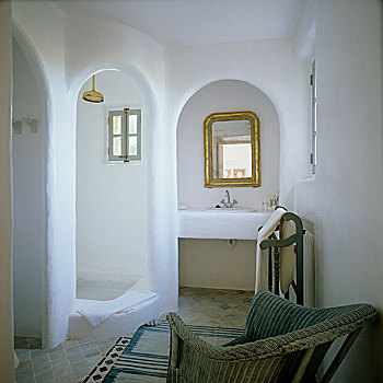 地中海,浴室,石头,拱道