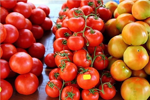 西红柿,一堆,市场,不同