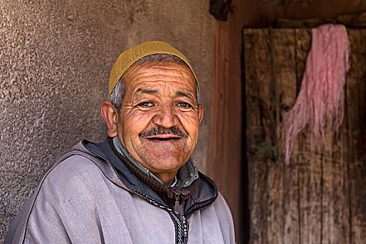 摩洛哥,男人,在家,乡村,阿特拉斯山脉