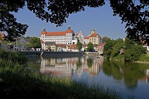 城堡,多瑙河,巴伐利亚,德国