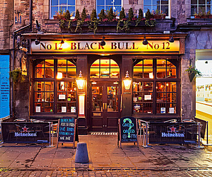 黑色,酒吧,暮光,爱丁堡,洛锡安,苏格兰,英国,欧洲