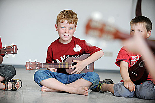 音乐,学校,孩子,小,吉他