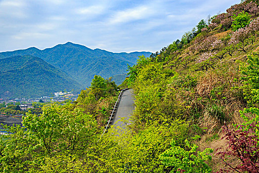 俯瞰,山水,云雾