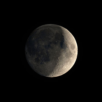 新月,风景,望远镜