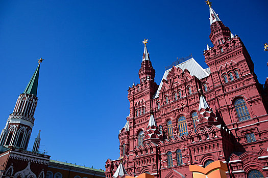 莫斯科红场,红色建筑,欧式建筑