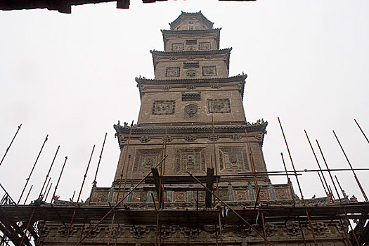 山西临汾铁佛寺,大云寺,金顶宝塔