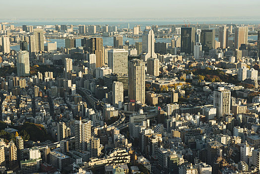 日本东京市区俯瞰