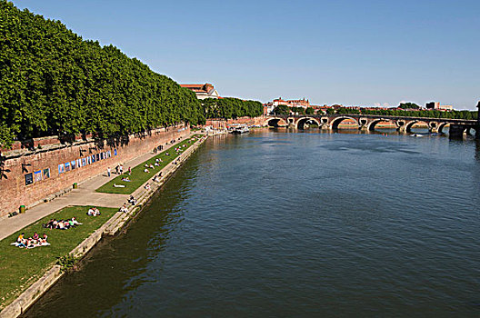 加仑河,河,图卢兹,法国,欧洲