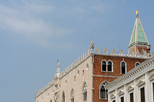 屋顶,宫殿,威尼斯,威尼托,意大利,欧洲