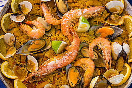 海鲜,拌饭,加纳利群岛,西班牙,欧洲