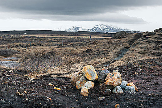 冰岛,风景,石头,地点,多云,天气