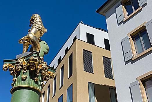 狮子,纪念建筑,老城,纳沙泰尔,西部,瑞士