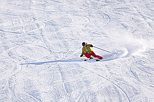 女青年,滑雪者,滑雪,滑雪胜地