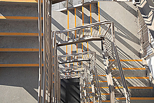 俯视,楼梯,多层停车场,里士满,不列颠哥伦比亚省