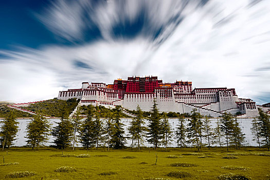 西藏,云彩,布达拉宫