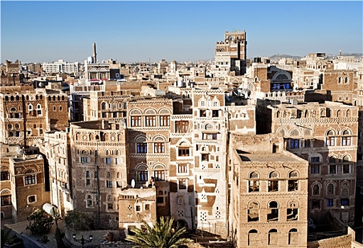 萨那,也门,传统,建筑