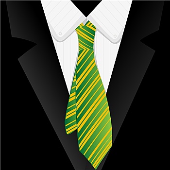 条纹,绿色,领带
