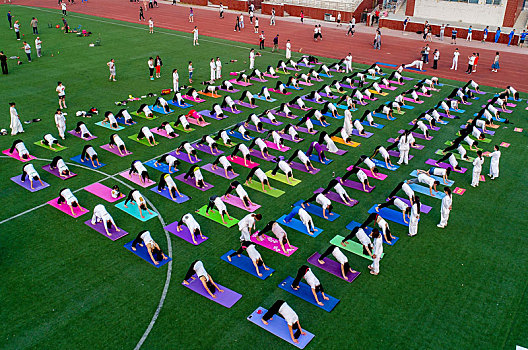 南滑县,百人练瑜伽喜迎,国际瑜伽日,世界级教练悉心指导