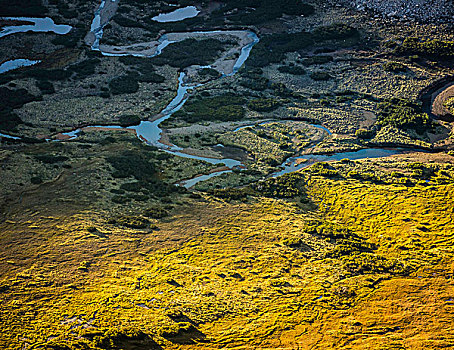 俯拍,山谷,纳韦尔瓦皮,国家公园,里奥内格罗,阿根廷