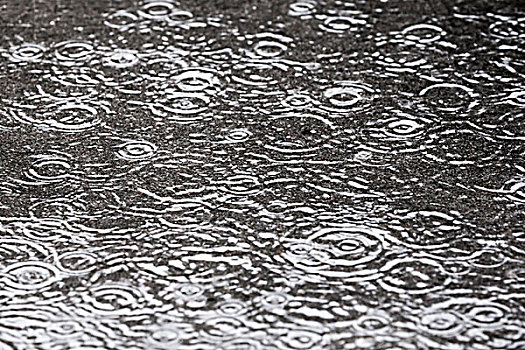 下雨,背景,水,圆,暗色,沥青