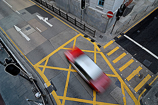 出租车,速度,交叉,在家办公,地区,市中心,香港,亚洲