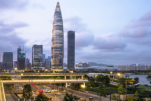 广东省深圳市南山区后海片区夜景