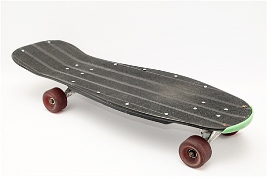 老,木质,滑板