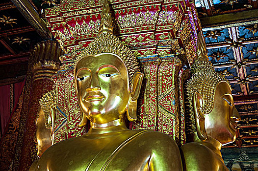 佛像,寺院,北方,泰国,亚洲