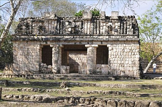 庙宇,玛雅,发掘地,乌斯马尔,尤卡坦半岛,墨西哥,中美洲