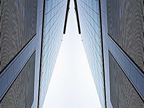 仰视,摩天大楼,胡志明市,越南