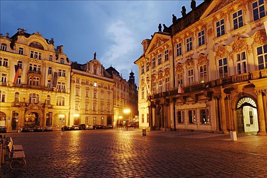 老城广场,宫殿,世界遗产,布拉格,捷克共和国,欧洲