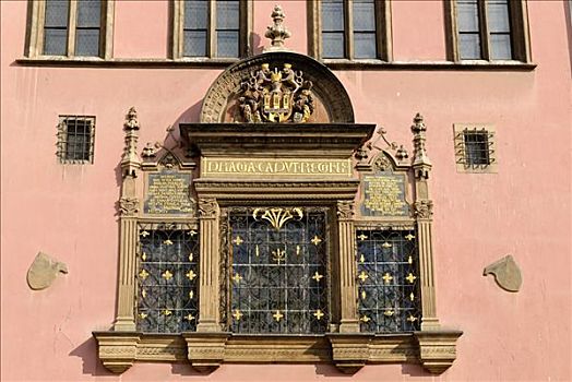 华丽,窗户,市政厅,历史名城,中心,布拉格,世界遗产,捷克共和国,欧洲